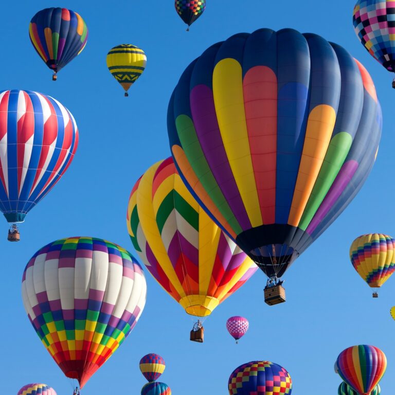 hot air balloons at the New Jersey Ballooning Festival in White-house Station, New Jersey